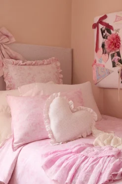 Heart Shape Ruffle Pillow