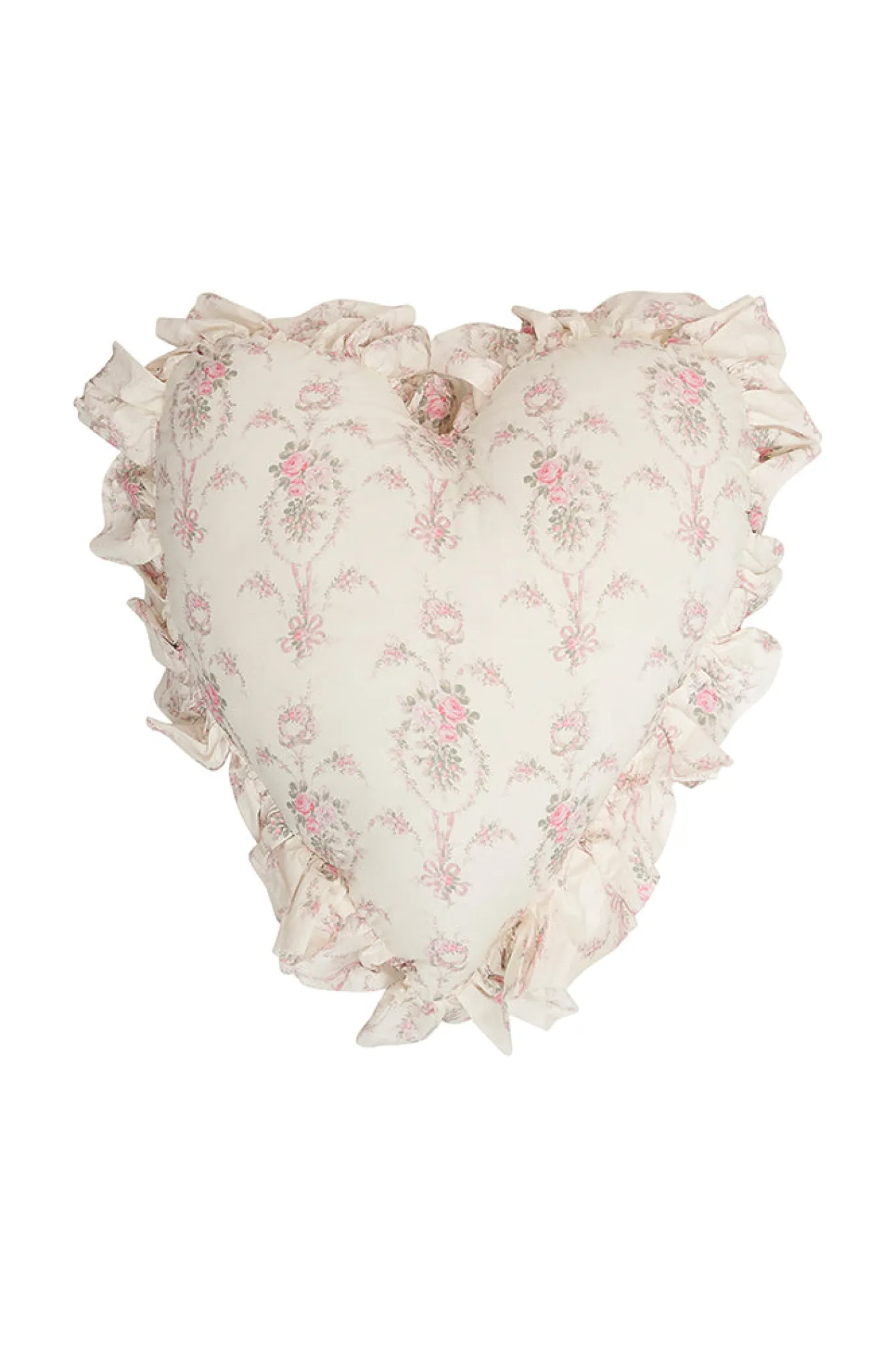 Heart Shape Ruffle Pillow