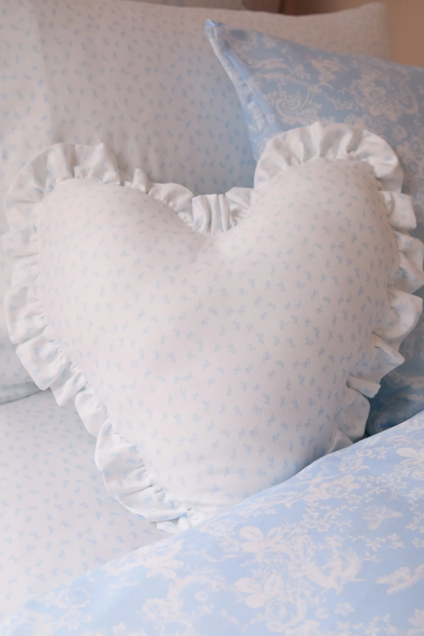 Heart Shape Ruffle Pillow