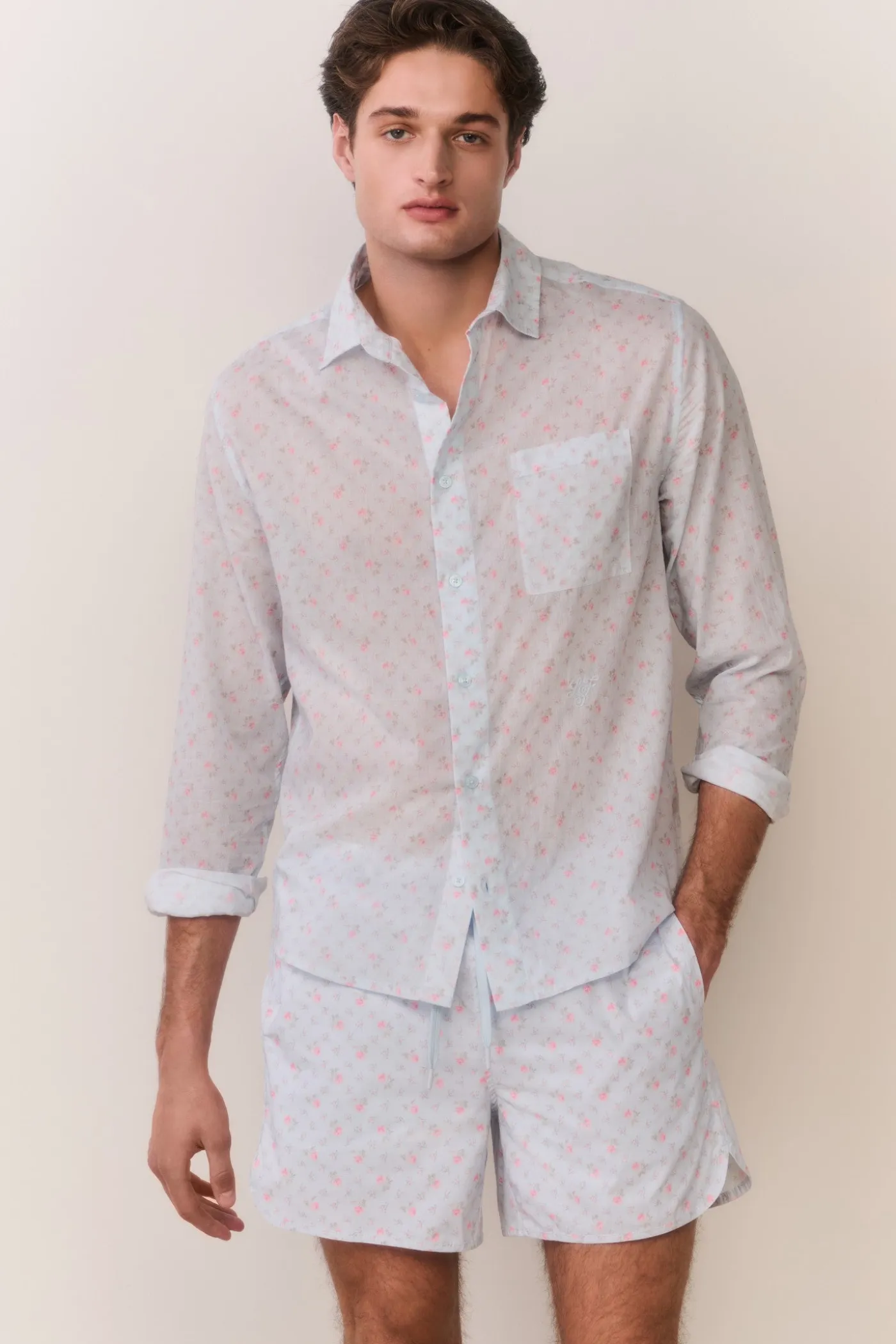 Hudley Floral Cotton Unisex Shirt