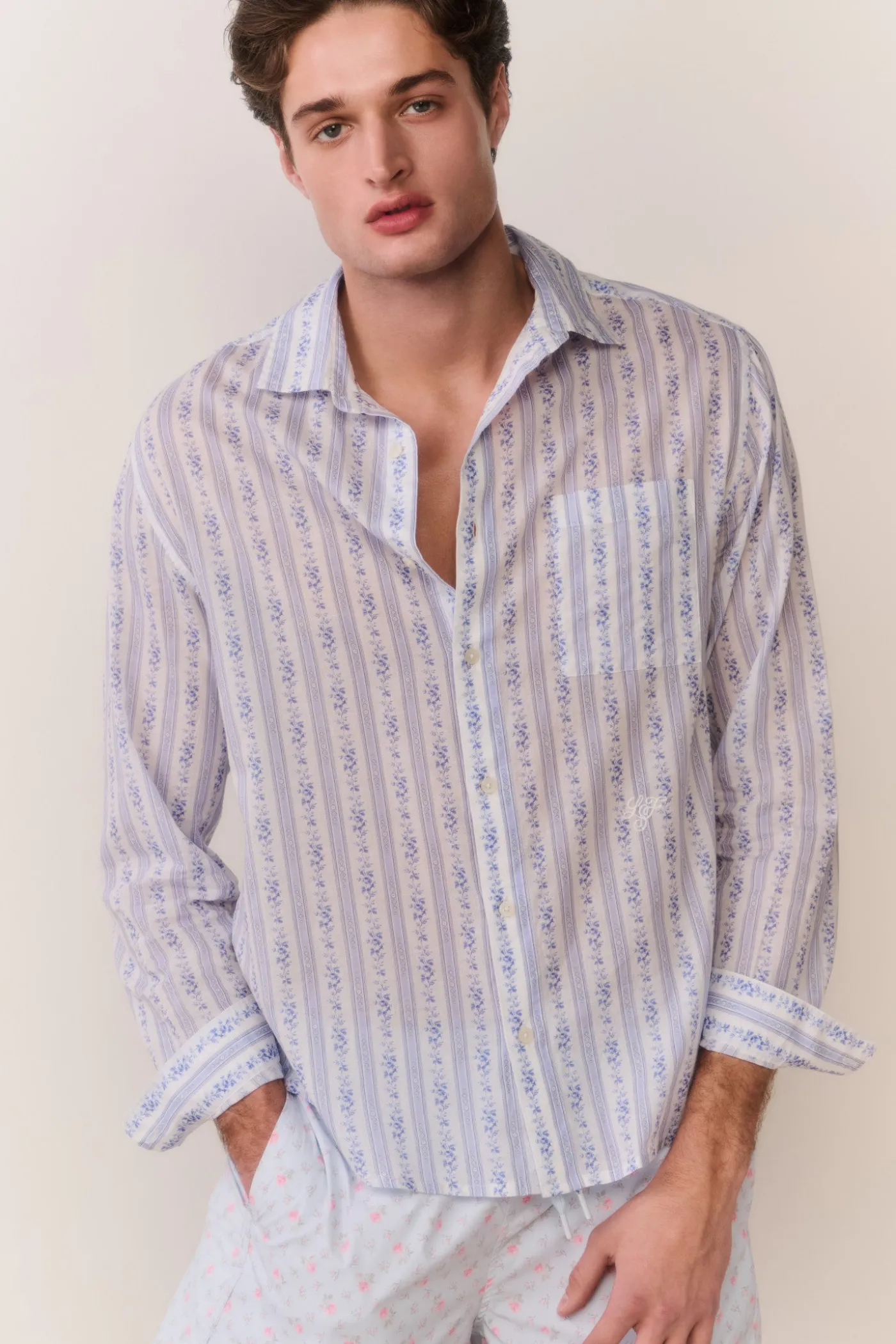 Hudley Floral Cotton Unisex Shirt