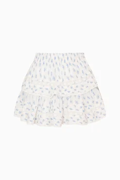Indigo Cloud Ruffle Mini Skirt