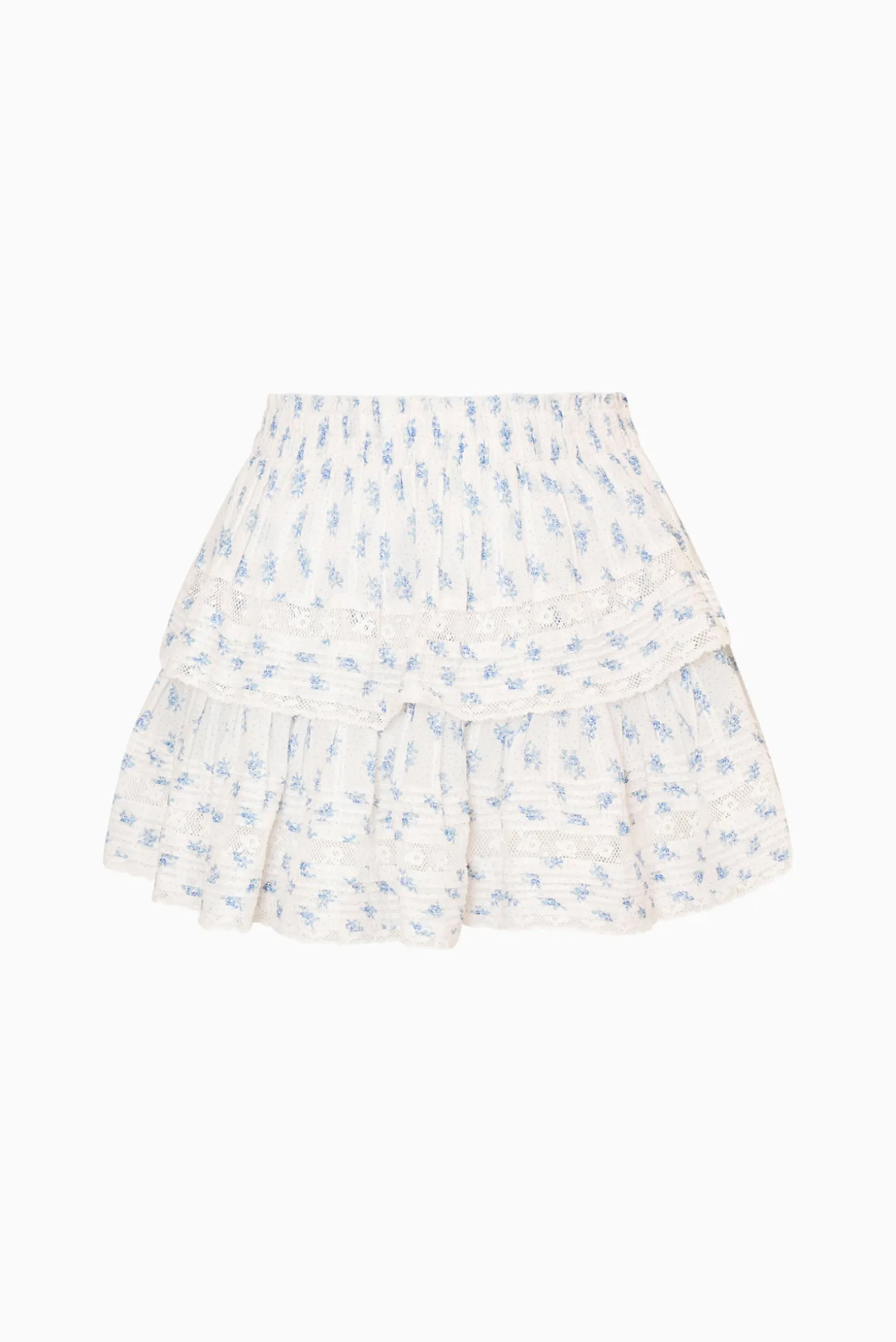 Indigo Cloud Ruffle Mini Skirt