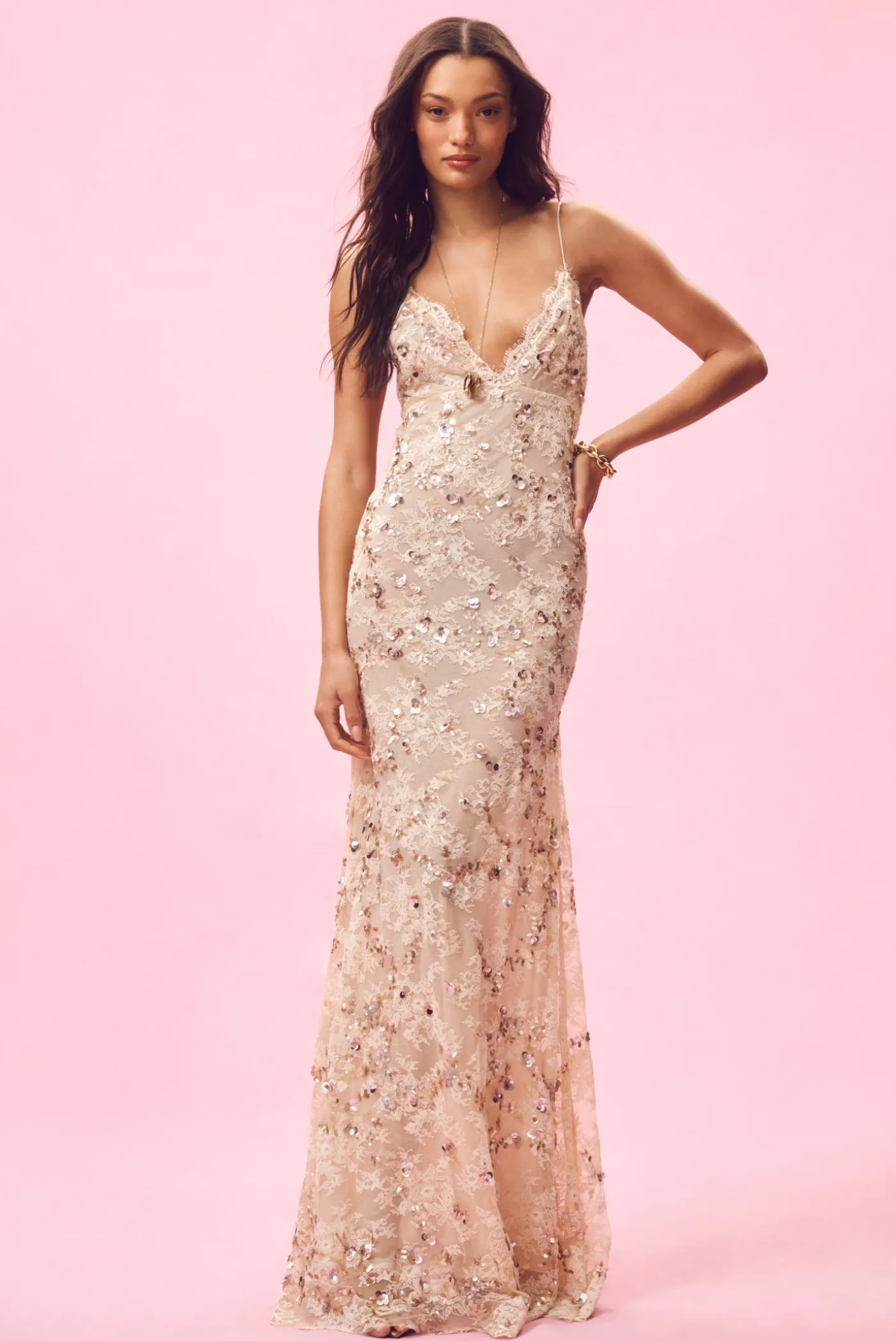 Innes Sequin Lace Gown
