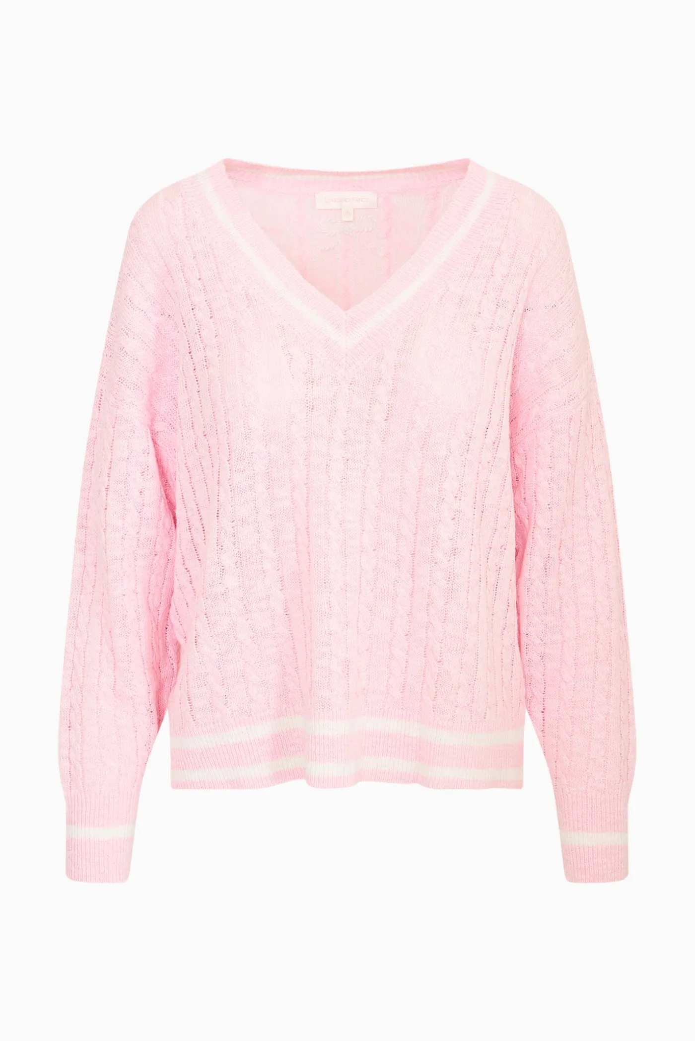 Jessanna Linen-Cotton Cable Knit Pullover