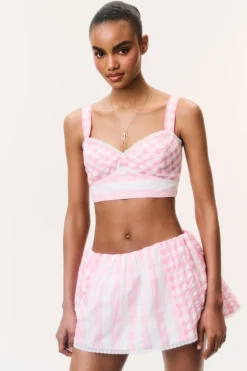 Jonie Seersucker Mini Skort