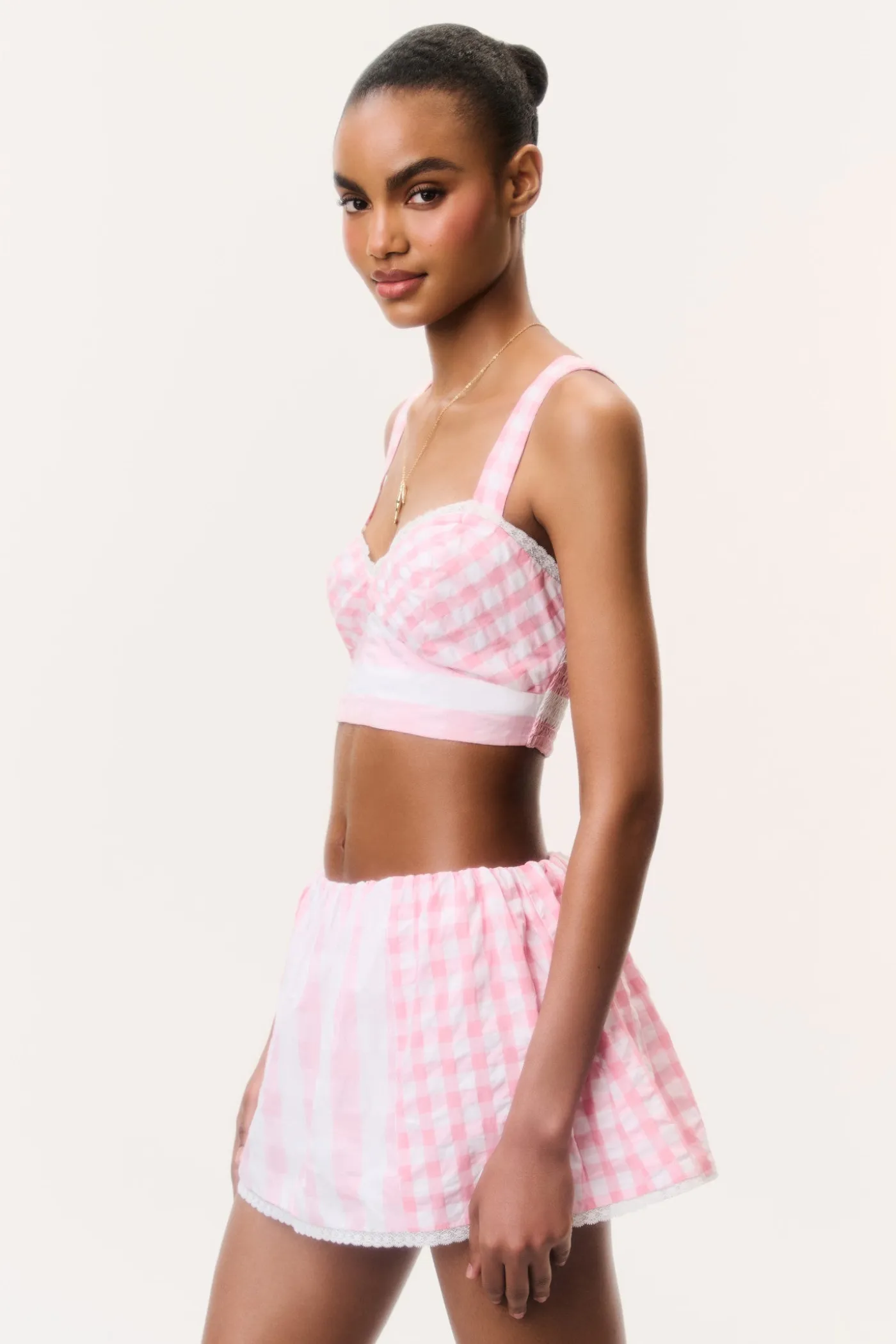 Jonie Seersucker Mini Skort