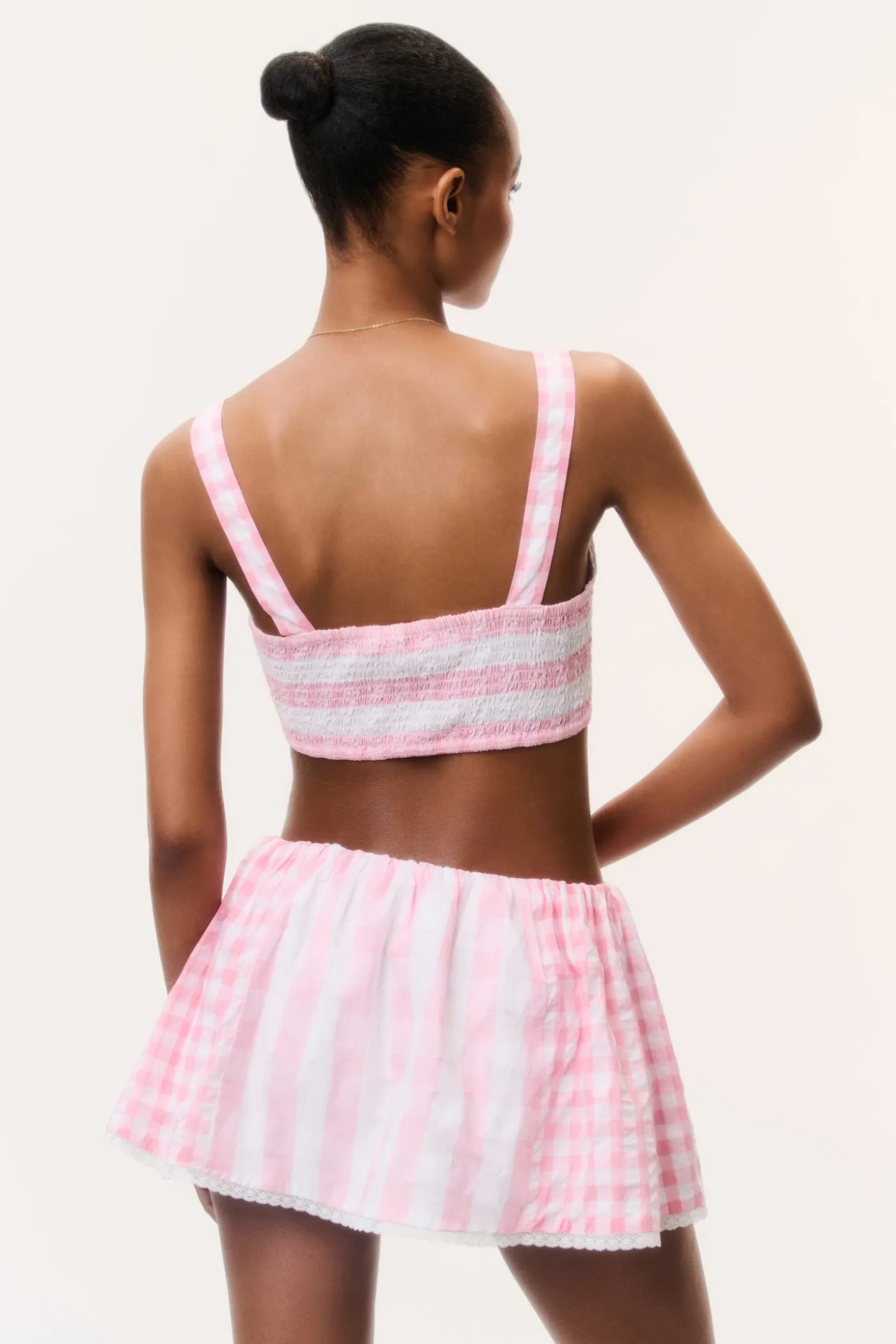 Jonie Seersucker Mini Skort