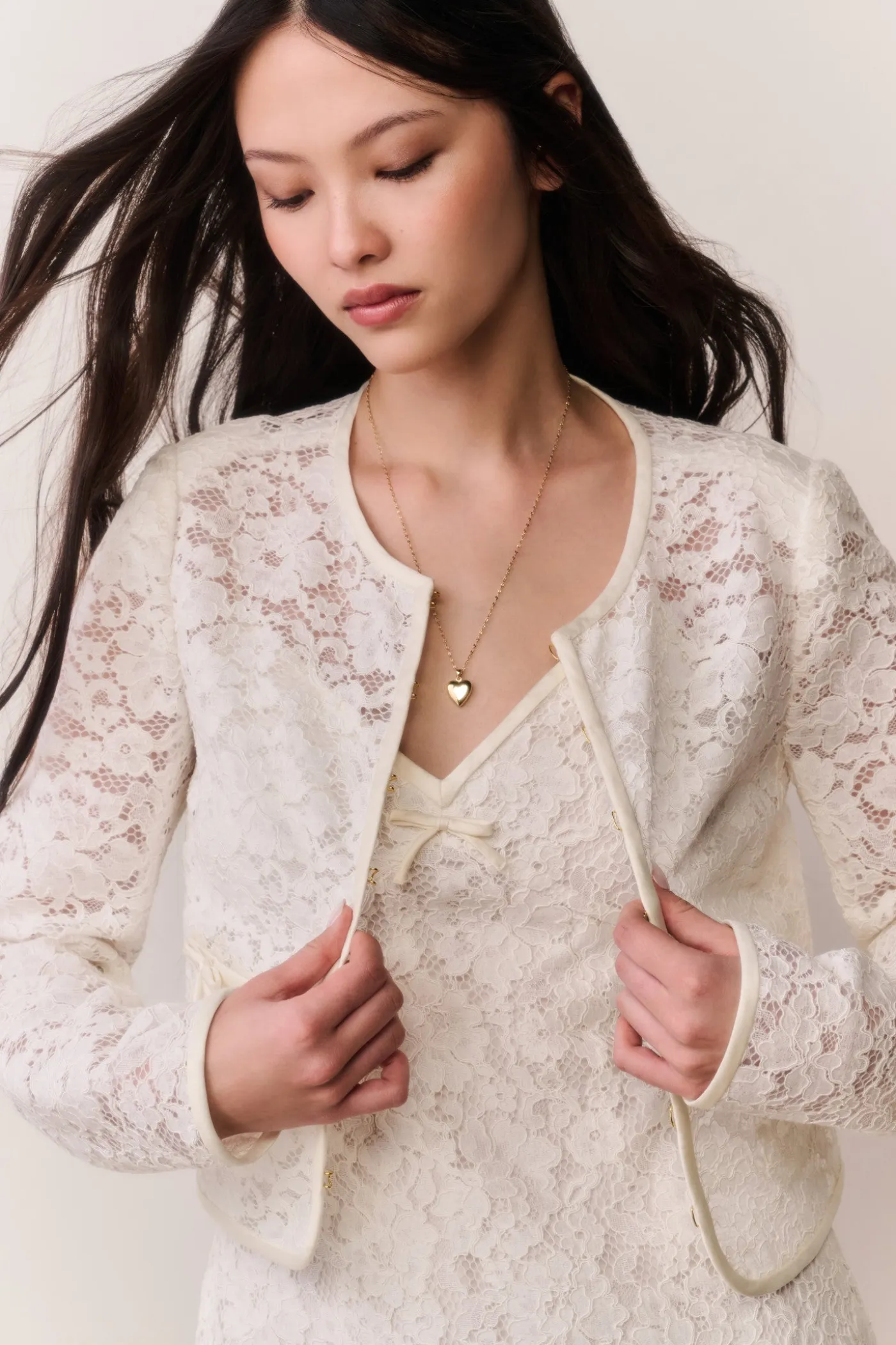 Junetta Cropped Lace Jacket