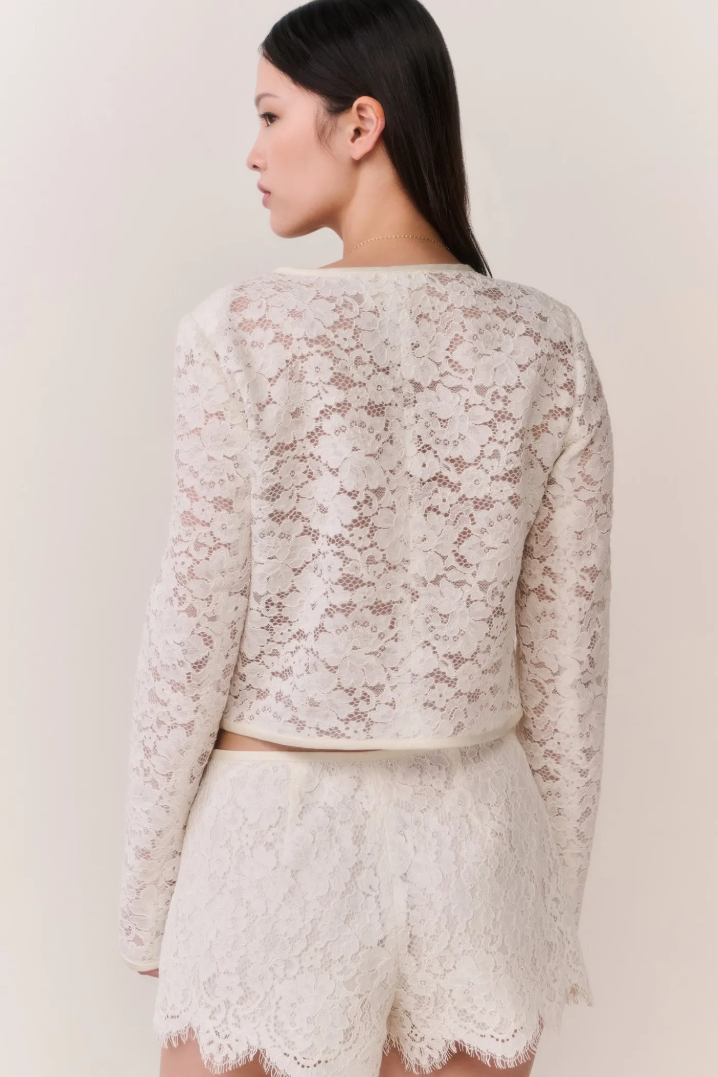 Junetta Cropped Lace Jacket