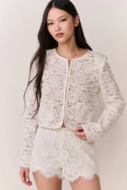 Junetta Cropped Lace Jacket