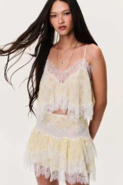Kellison Cotton-Silk Mini Skirt