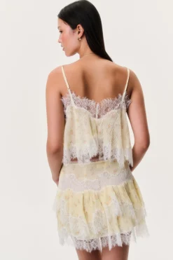 Kellison Cotton-Silk Mini Skirt