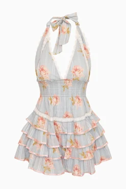 Kerch Cotton Peony Print Mini Dress
