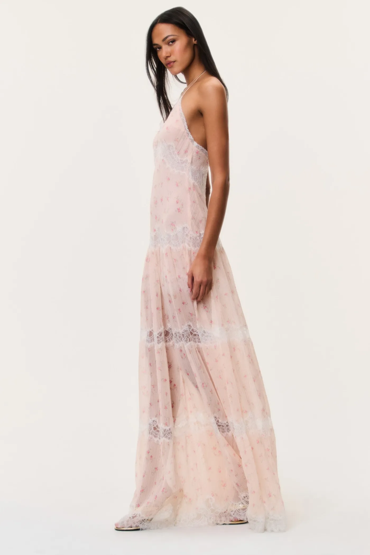Kieva Floral Cotton-Silk Maxi Dress