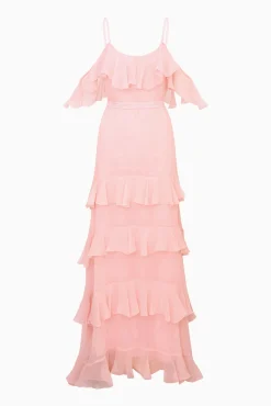 Laelia Floral Chiffon Ruffle Dress
