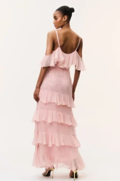 Laelia Floral Chiffon Ruffle Dress