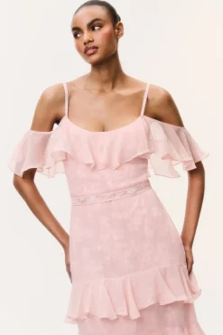 Laelia Floral Chiffon Ruffle Dress