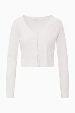 Laken Cotton Pointelle Cardigan