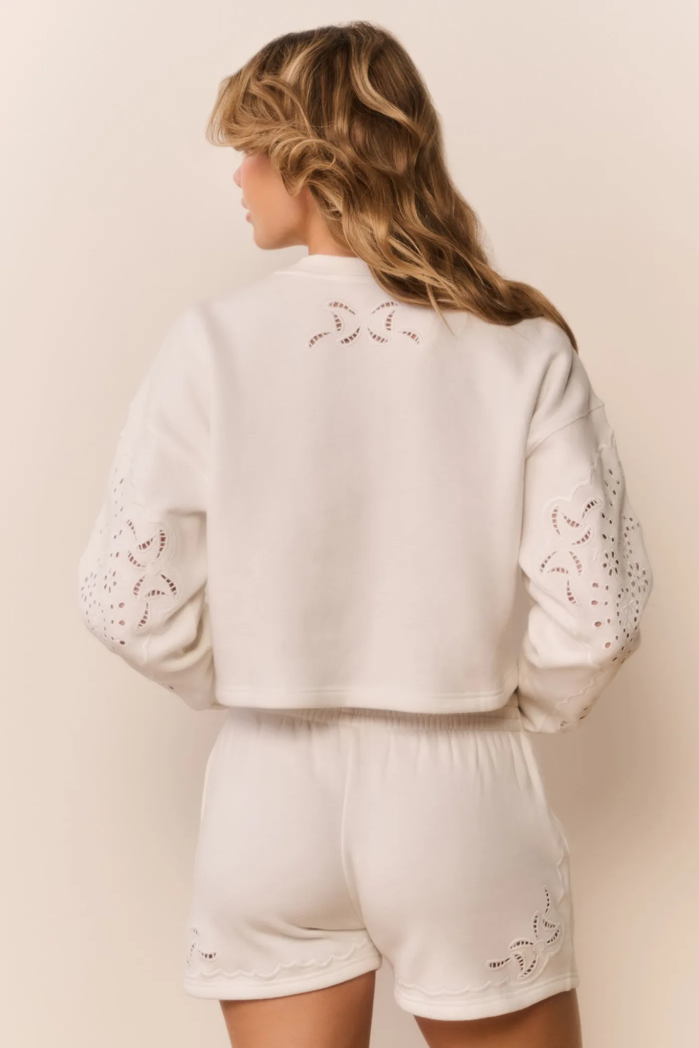 Lalo Bandana Eyelet Fleece Pullover