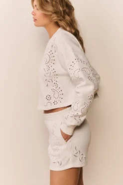 Lalo Bandana Eyelet Fleece Pullover
