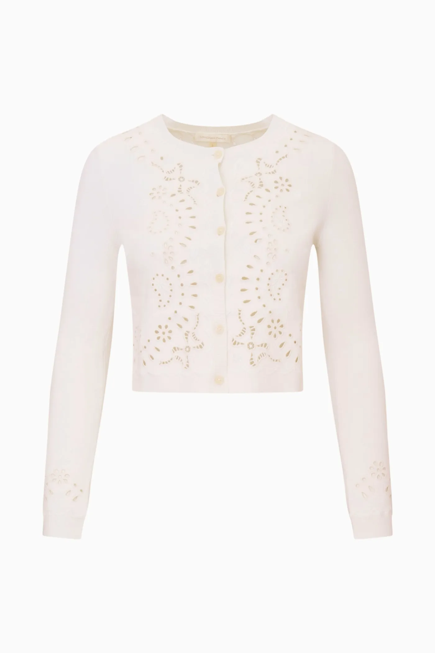 Leda Bandana Eyelet Knit Cardigan