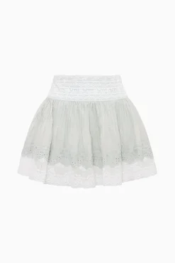 Levant Cotton Lace-Trimmed Mini Skirt