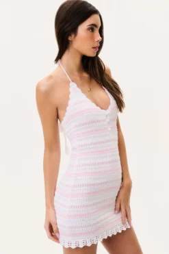 Lilibelle Cotton Crochet Mini Dress