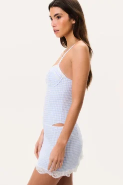 Lilosa Gingham Swim Skirt