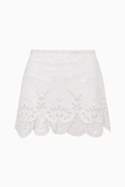 Liriel Eyelet Embroidered Mini Skirt