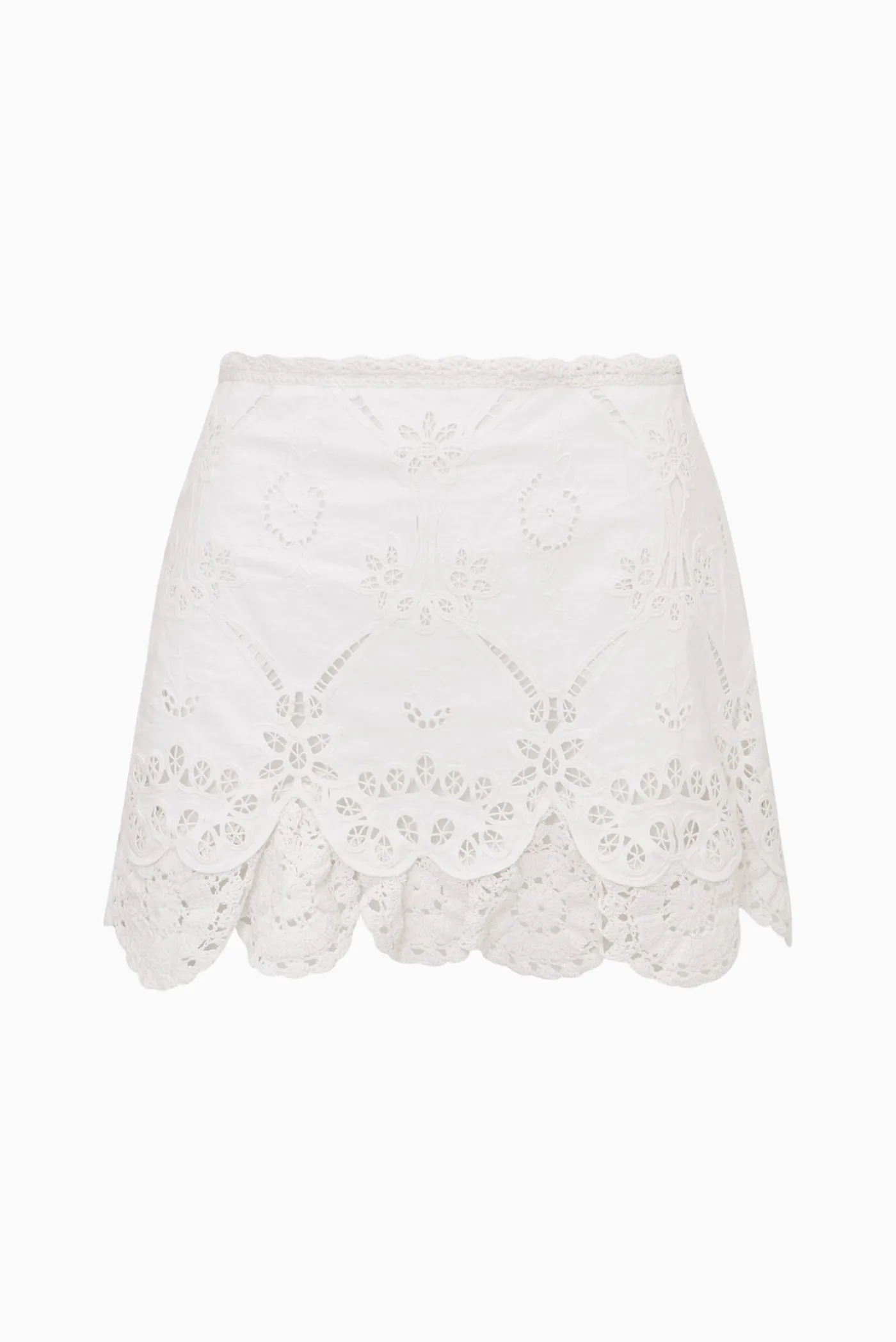 Liriel Eyelet Embroidered Mini Skirt