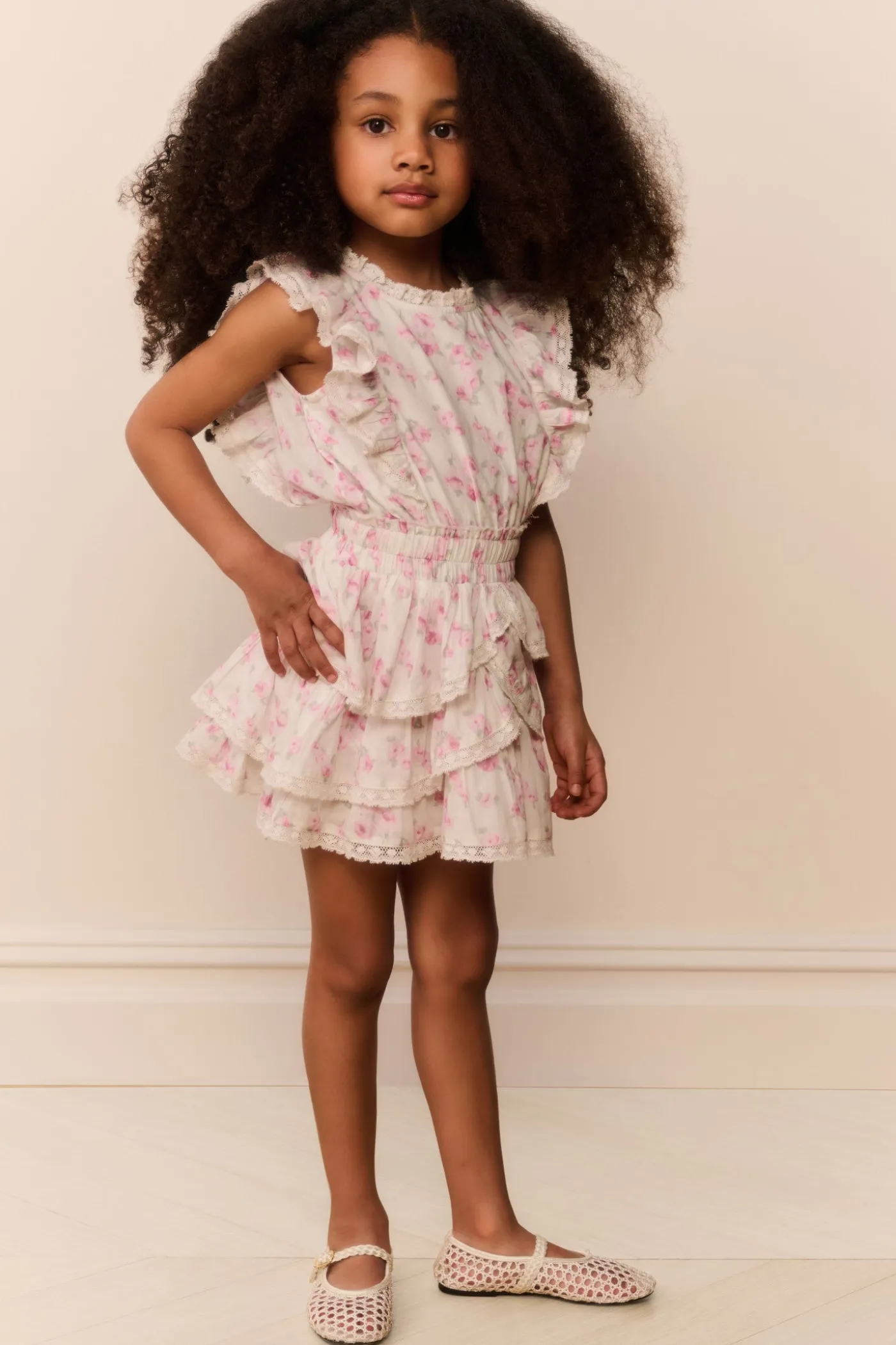 Little Girls Blooming Floral Decker Dress