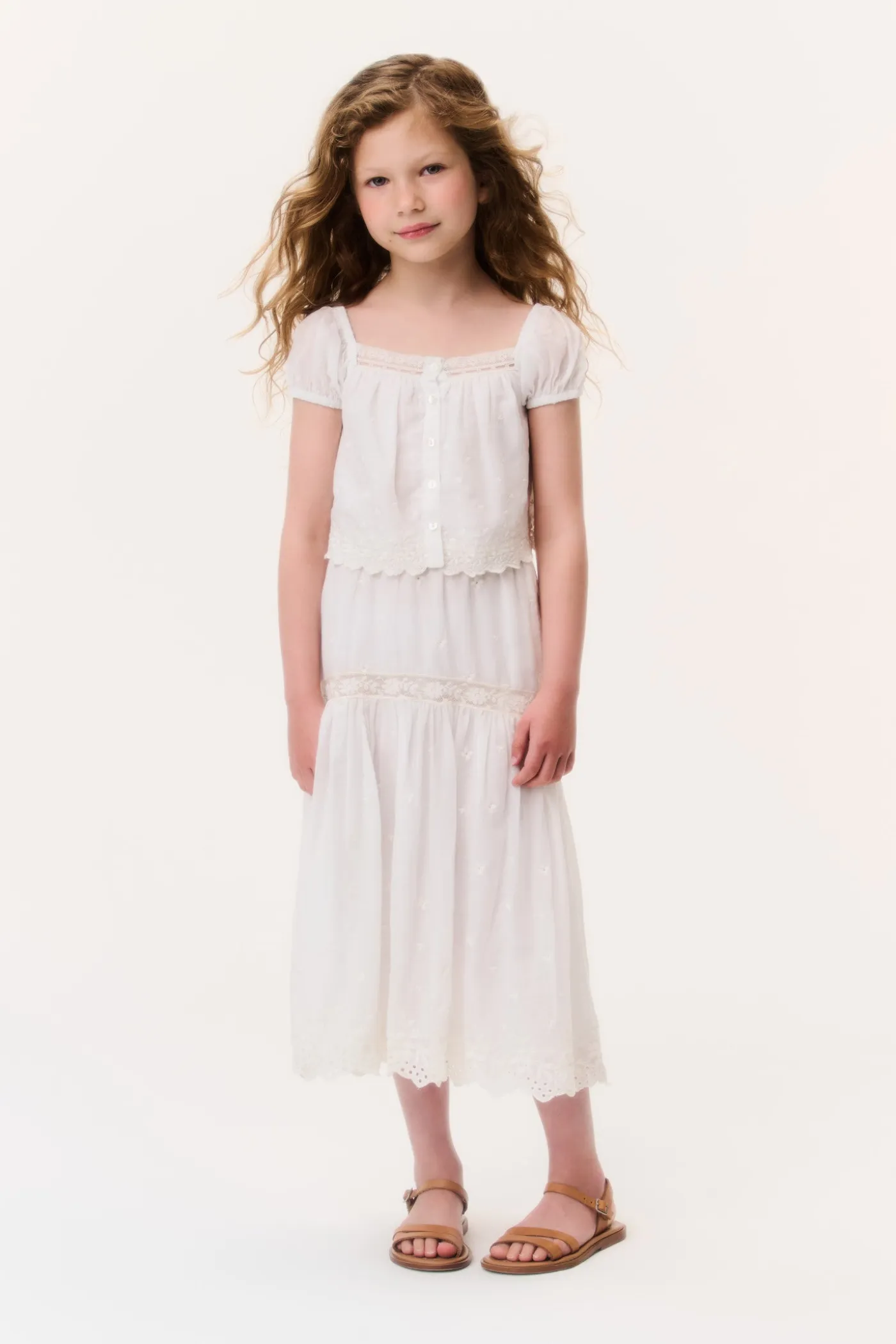 Little Girls Cotton Lace Leonna Top