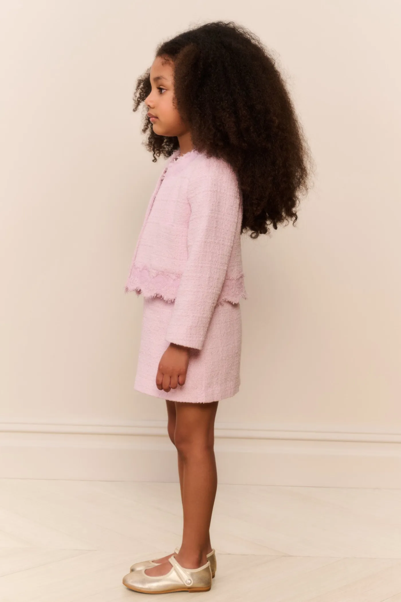 Little Girls Lace Tweed Erina Jacket