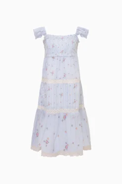 Little Girls Rhiannon Stripe Floral Dress