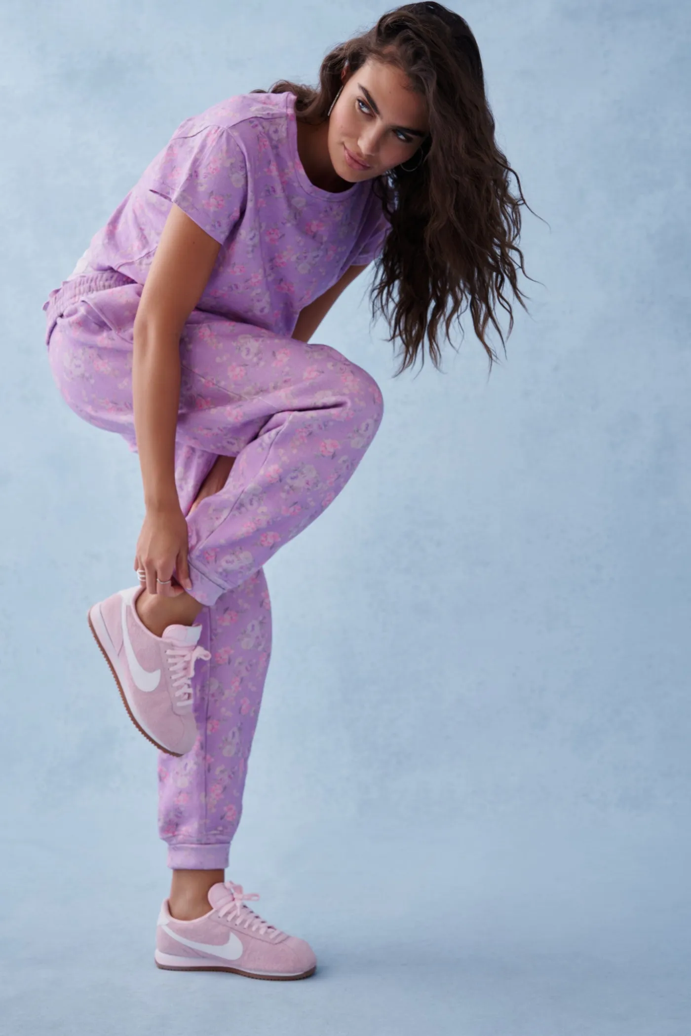 Lolana Floral Cotton Sweatpants