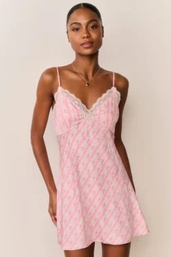 Lorinda Heirloom Print Mini Slip Dress