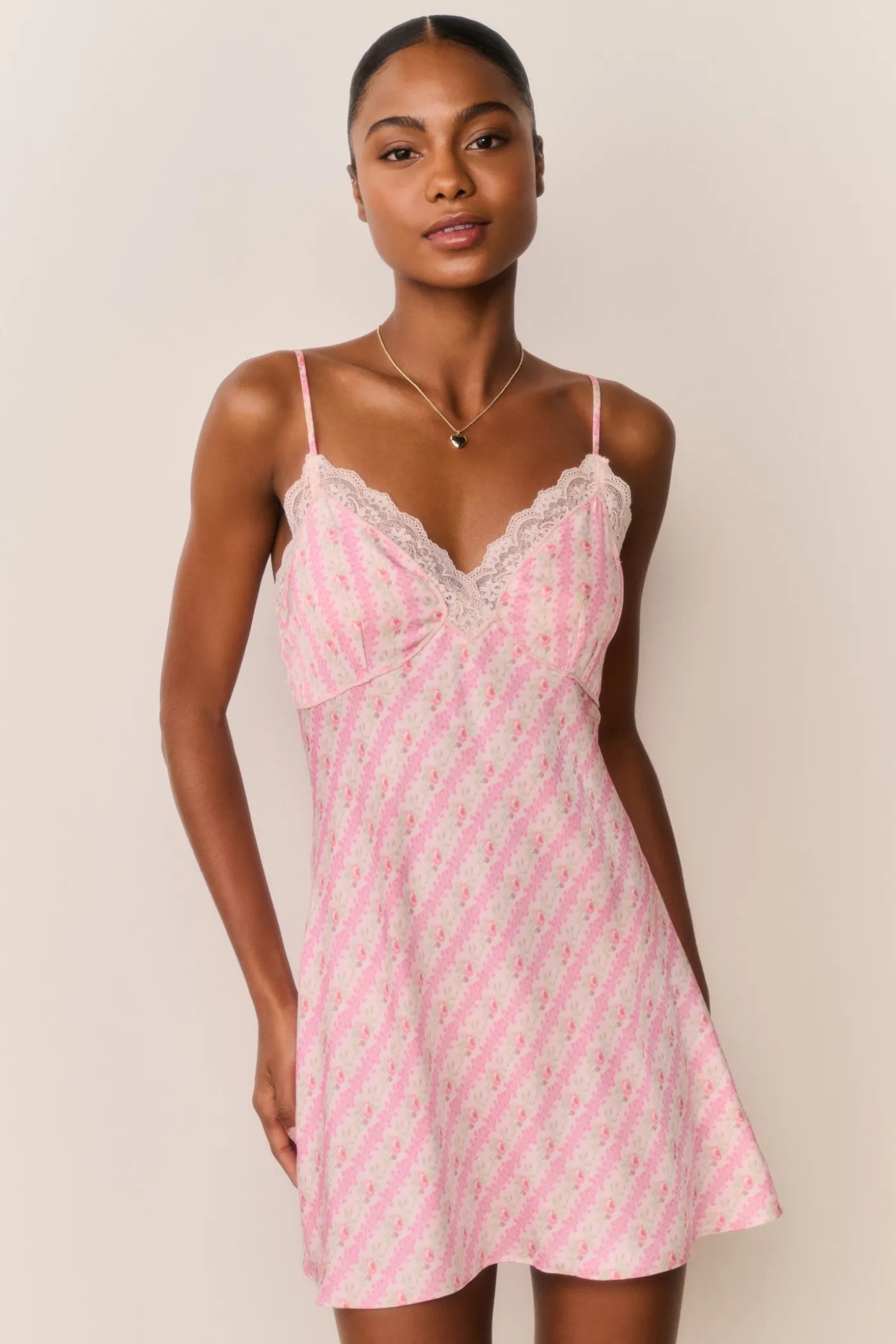 Lorinda Heirloom Print Mini Slip Dress