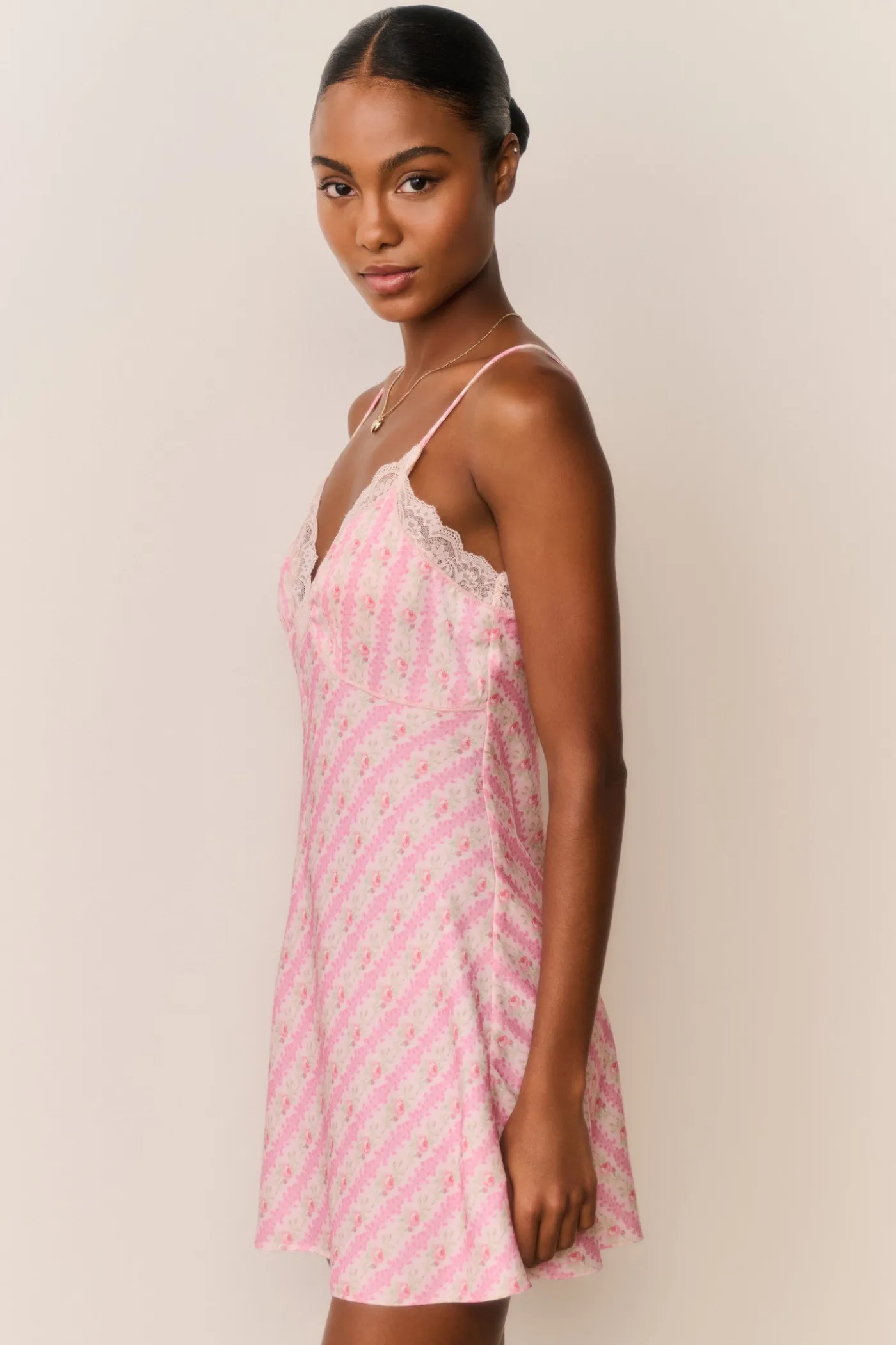 Lorinda Heirloom Print Mini Slip Dress