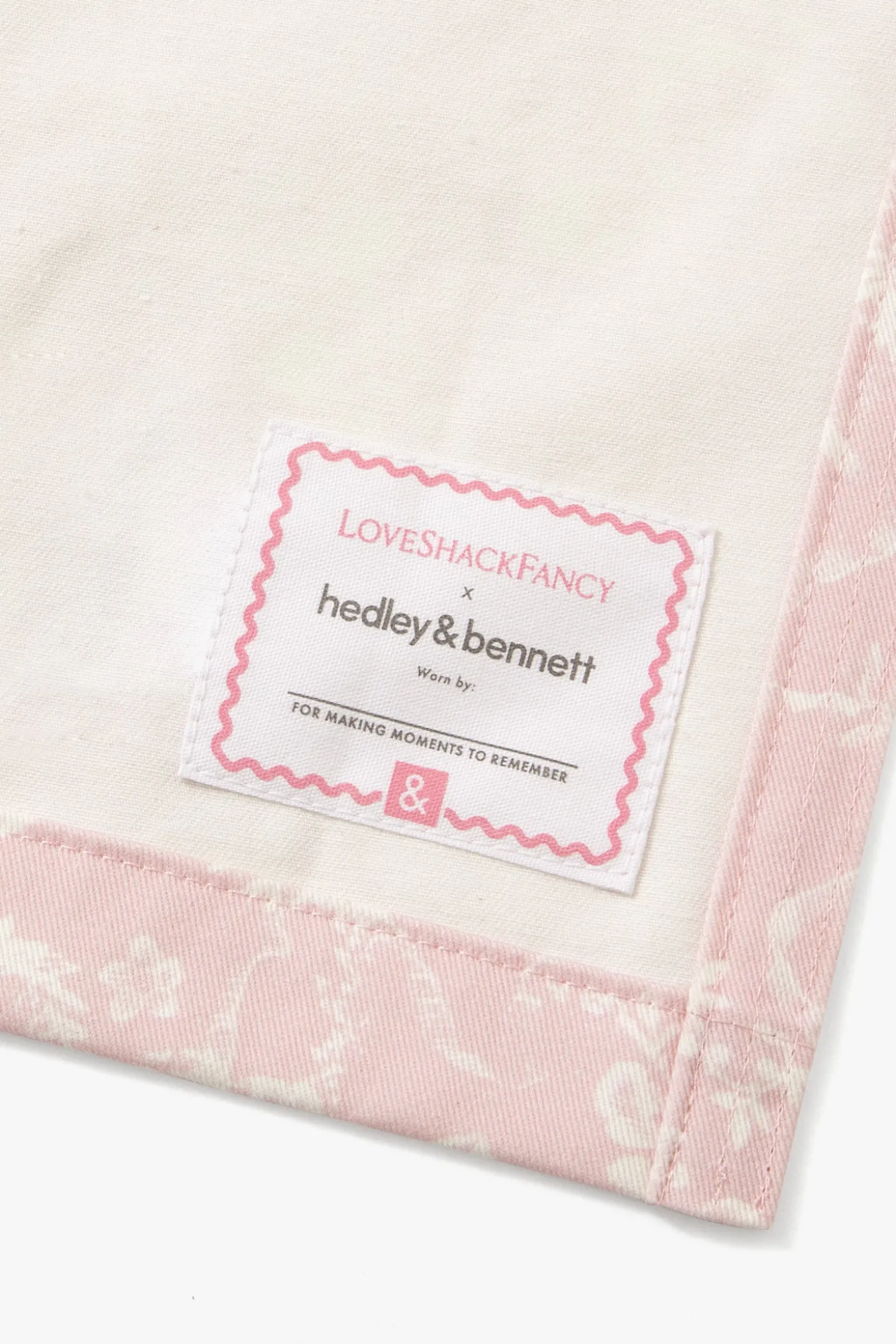 LoveShackFancy X Hedley & Bennett Perennial Pink Apron
