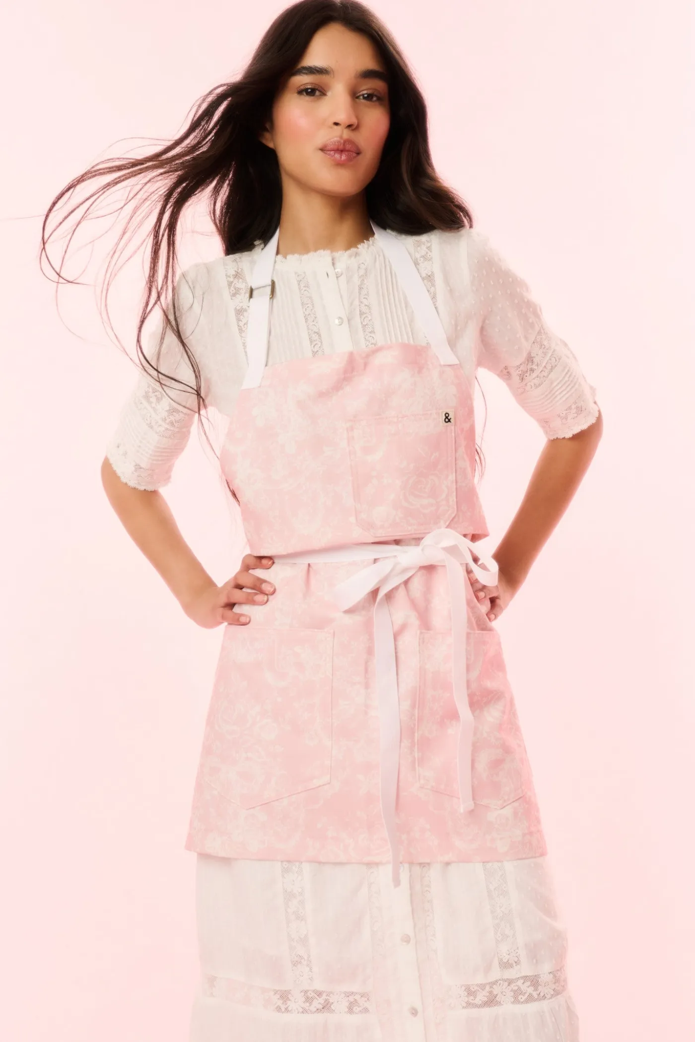 LoveShackFancy X Hedley & Bennett Perennial Pink Apron