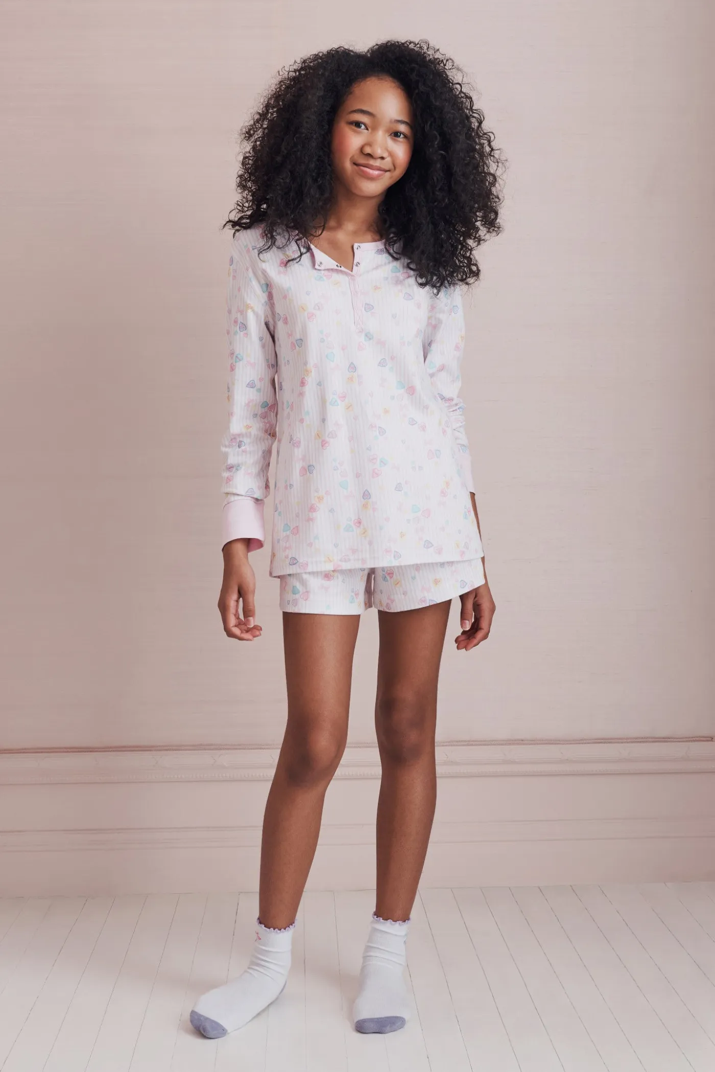 LoveShackFancy x Roller Rabbit Heart Stripe Hunter Pajama