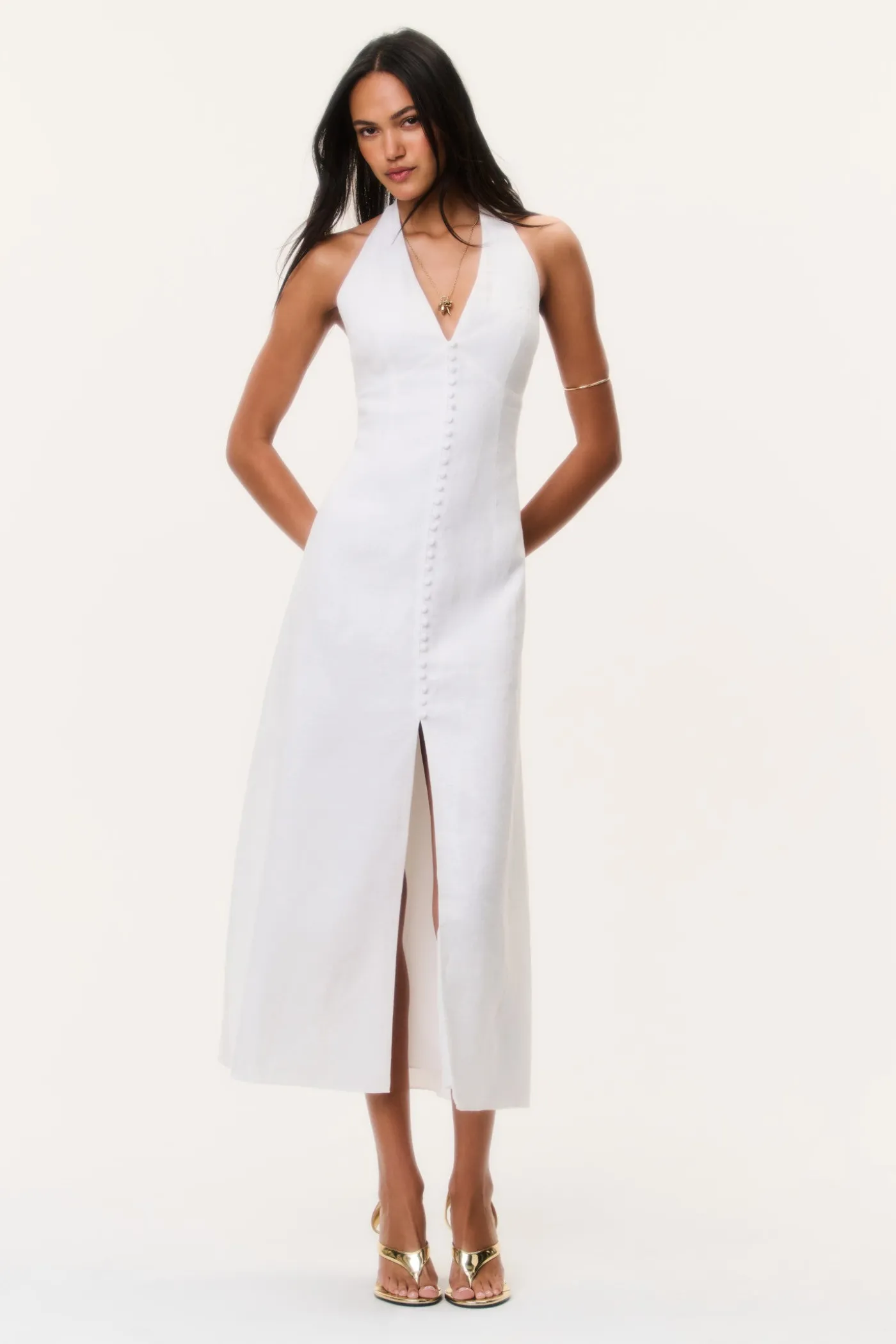 Lovis Linen Halter Maxi Dress