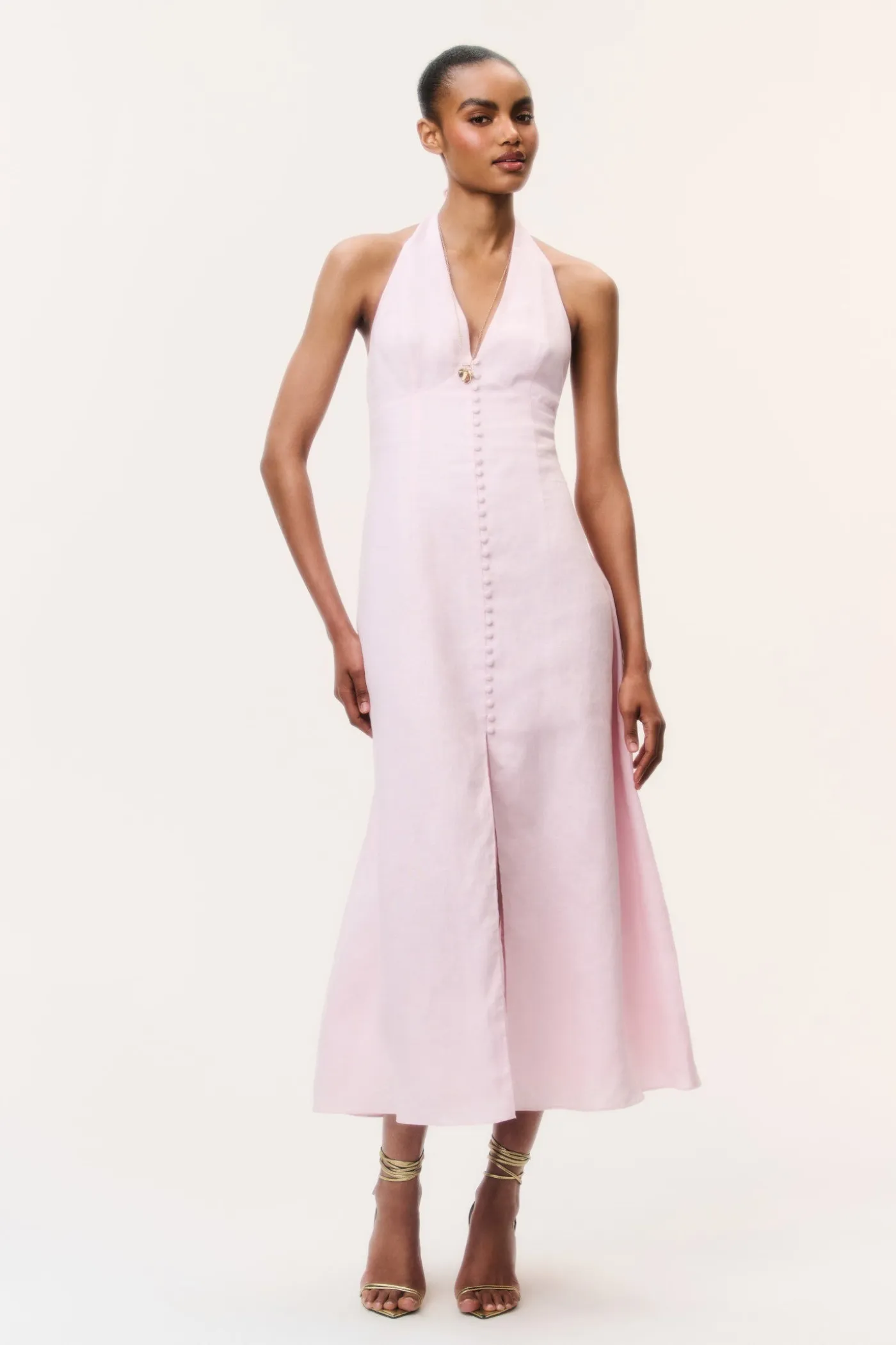 Lovis Linen Halter Maxi Dress