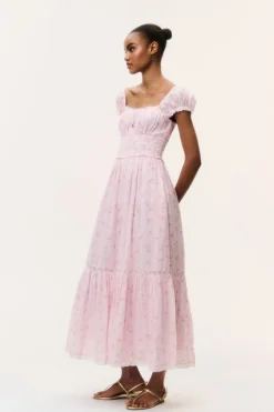 Lyssara Floral Cotton Maxi Dress