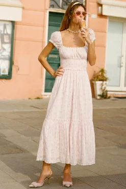 Lyssara Floral Cotton Maxi Dress
