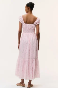 Lyssara Floral Cotton Maxi Dress