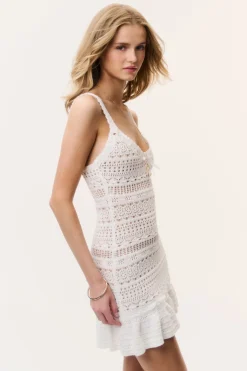 Madiya Crochet Cotton Mini Dress