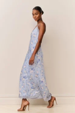 Manuela Heirloom Print Maxi Slip Dress