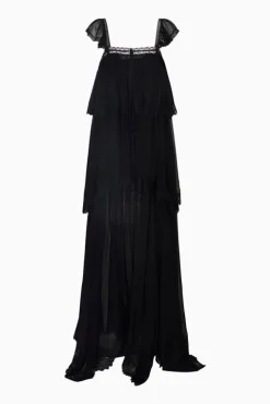 Maralee Silk Chiffon Maxi Dress